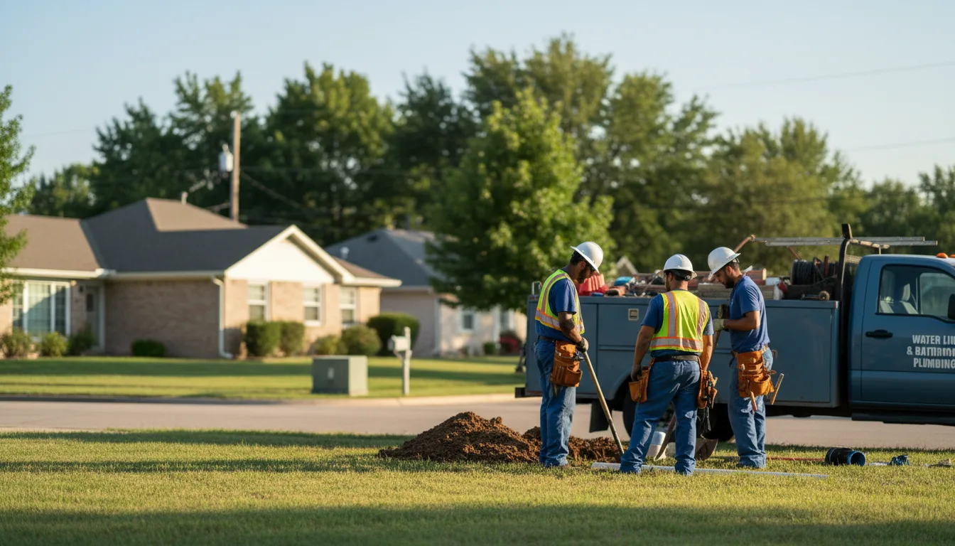 Residential water line and bathroom plumbing service in Warsaw, VA